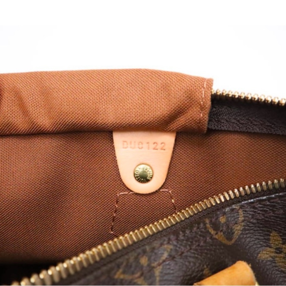 Louis Vuitton Brown Monogram Canvas Speedy Bandoulière Bag with Tan Trim - Picture 10 of 10